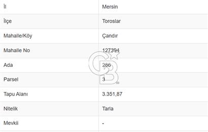 Toroslar Sinap Yaylası'nda Vadi Manzaralı Satılık Tarla Arsa Arazi