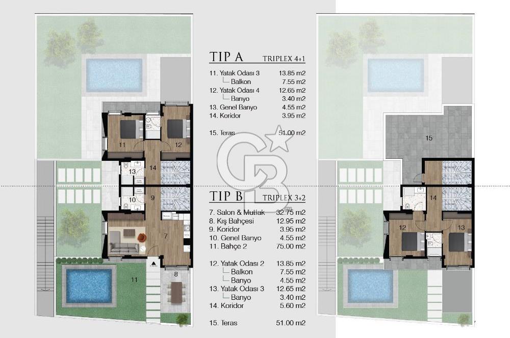 Seferihisar Akarcada İkiz Triplex Villa