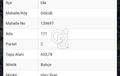 Muğla Ula Gölcük te Satılık Fırsat Bahçe 