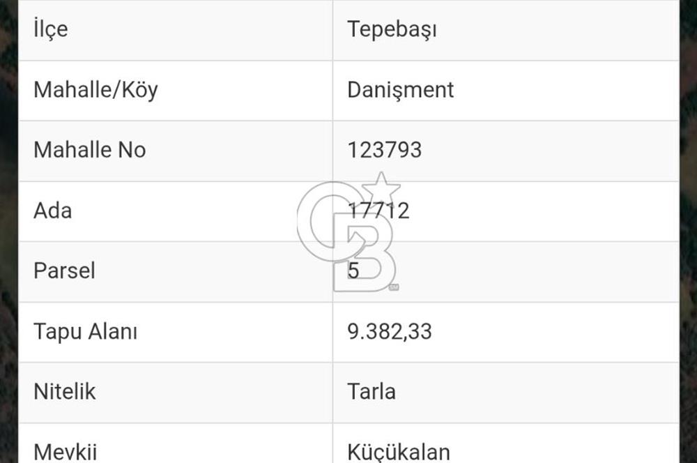 Eskişehir Tepebaşı Danişment te Satılık Tarla
