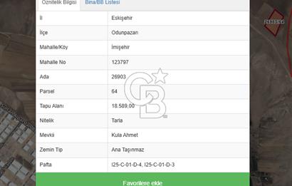 CB CITY'DEN ESKİŞEHİR İMİŞEHİR'DE TARLA YATIRIMLIK