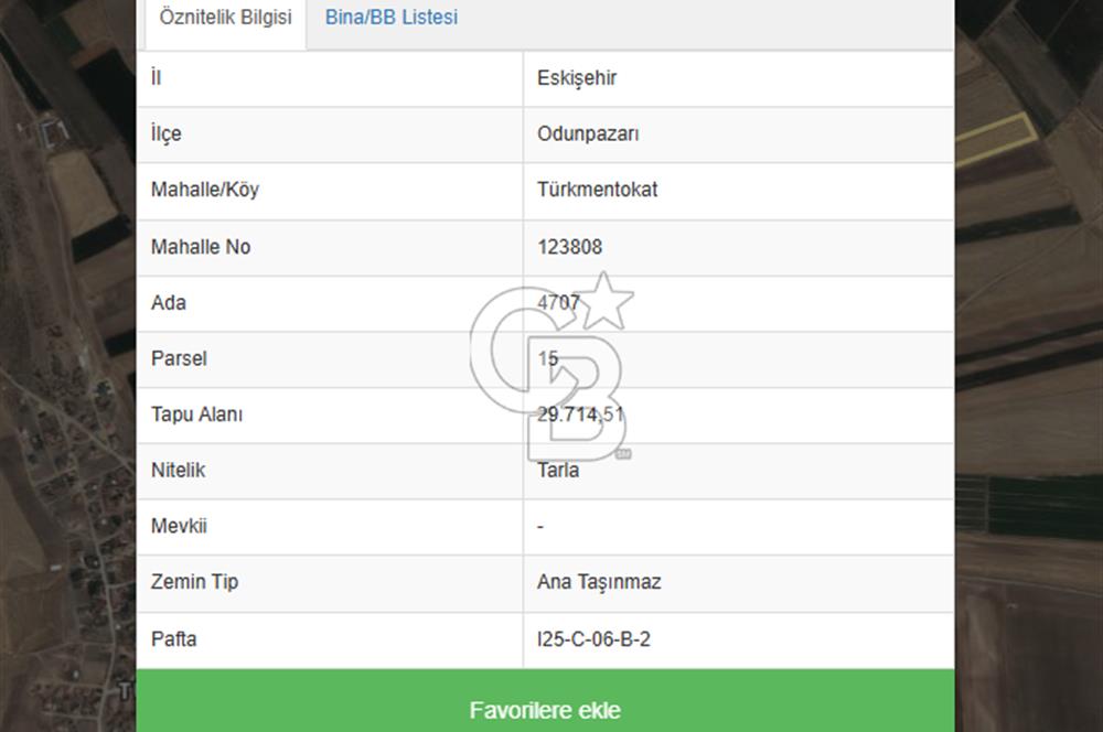 CB CITY'DEN ESKİŞEHİR TÜRKMENTOKAT'DA YATIRIMLIK TARLA