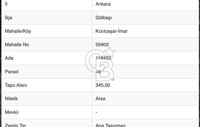 İNCEK TEK YAPI'DA İMARLI VİLLA ARSASI 345 m2