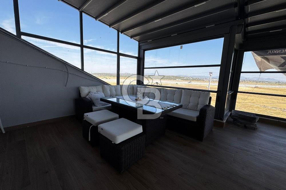 AYVALIK SARIMSAKLIDA 3+1 GENİŞ TERASLI GİYOTİN CAMLI LÜKS DAİRE