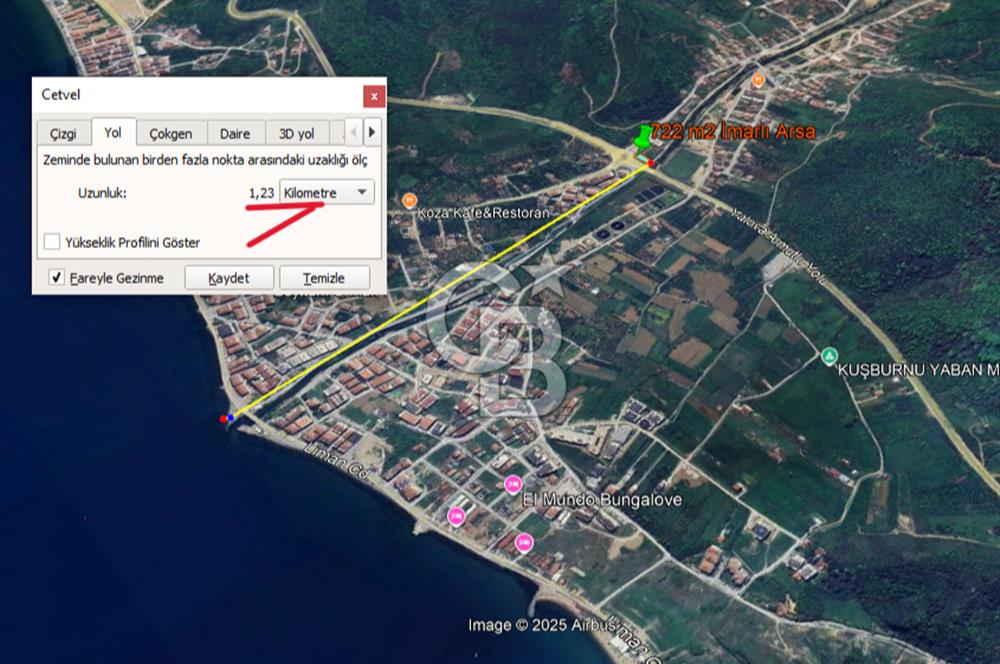 YALOVA ÇINARCIK TEŞVİKİYE KOCADADERE SATILIK İMARLI ARSA (723m2)