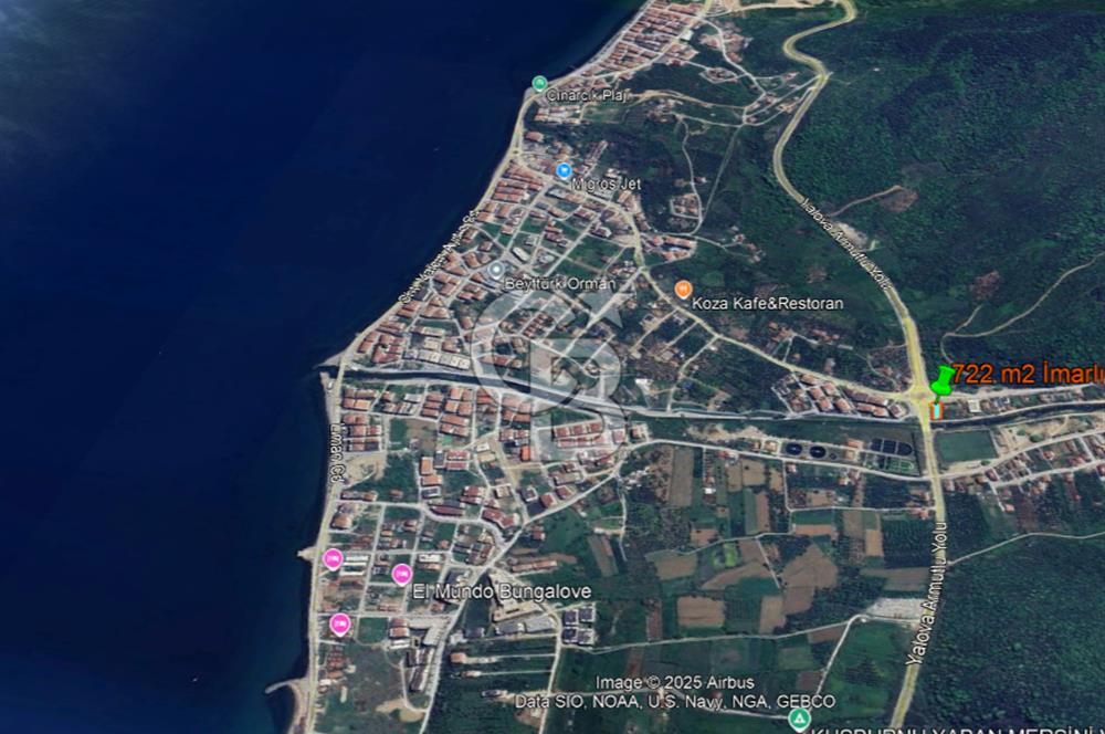 YALOVA ÇINARCIK TEŞVİKİYE KOCADADERE SATILIK İMARLI ARSA (723m2)