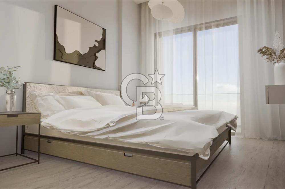 ÇİĞLİ YAKAKENT NEVORA'DA 1+1 DENİZ MANZARALI DAİRE