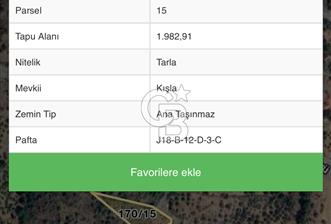 Koye 100m mesafede 2 donum bergamada yola cephe arazi