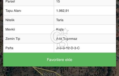 Koye 100m mesafede 2 donum bergamada yola cephe arazi