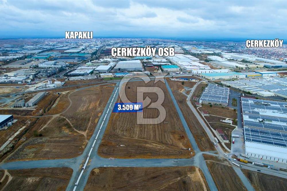 Çerkezköy Özel Endüstri Bölgesinde SATILIK ARSA