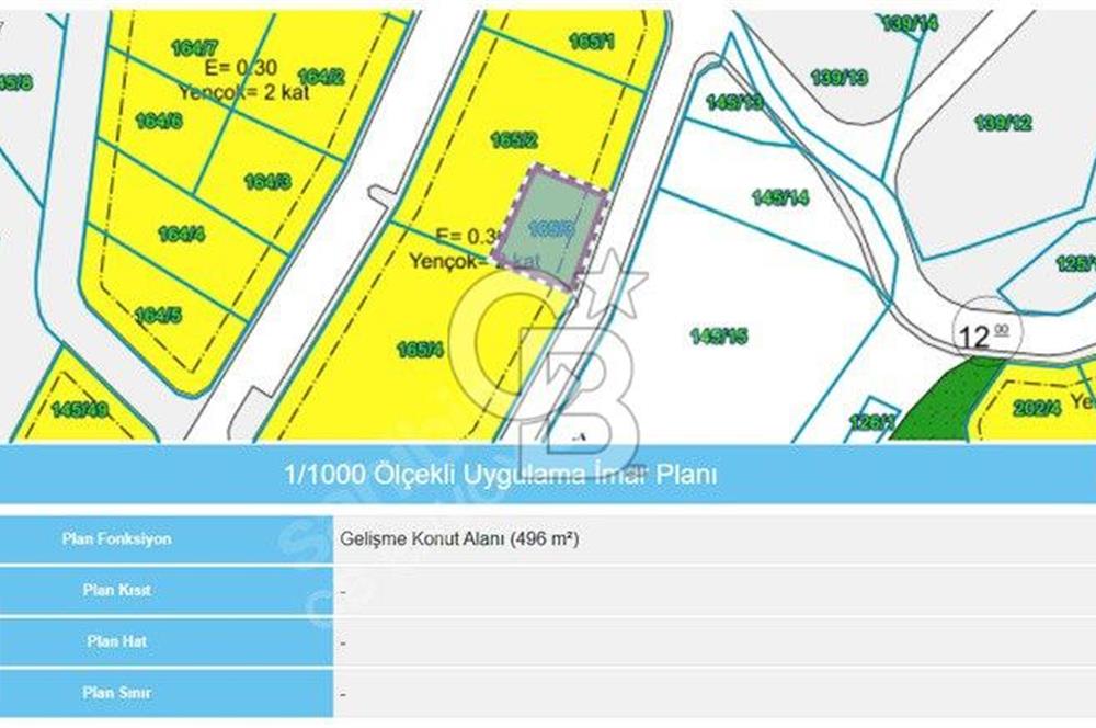 CB ENOY'dan Karamürsel Pazarköy'de 495m2 İmarlı Arsa