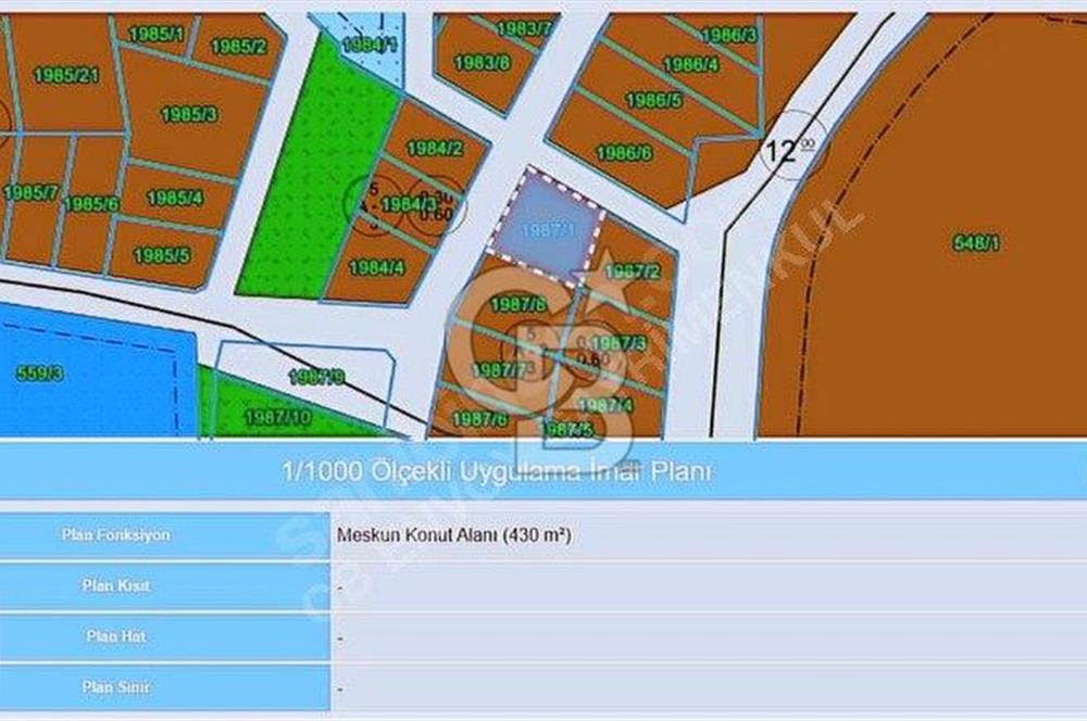 CB ENVOY | Gölcük-Donanma | Köşe Parsel 430m2 %30 İmarlı Arsa