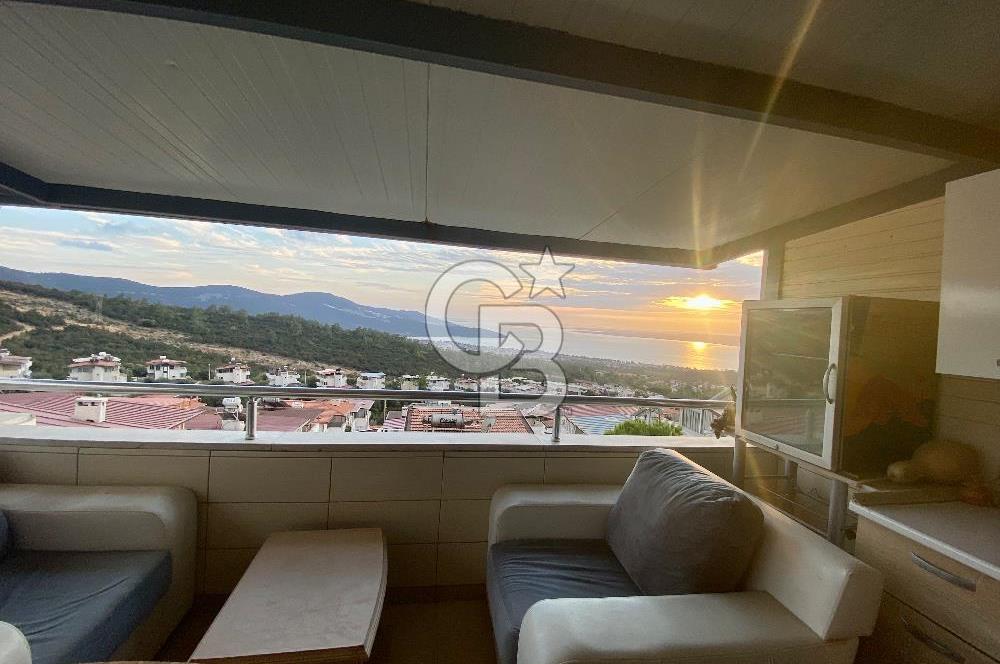 Didim Akbükte kiralık deniz manzaralı,özel havuzlu,eşyalı villa