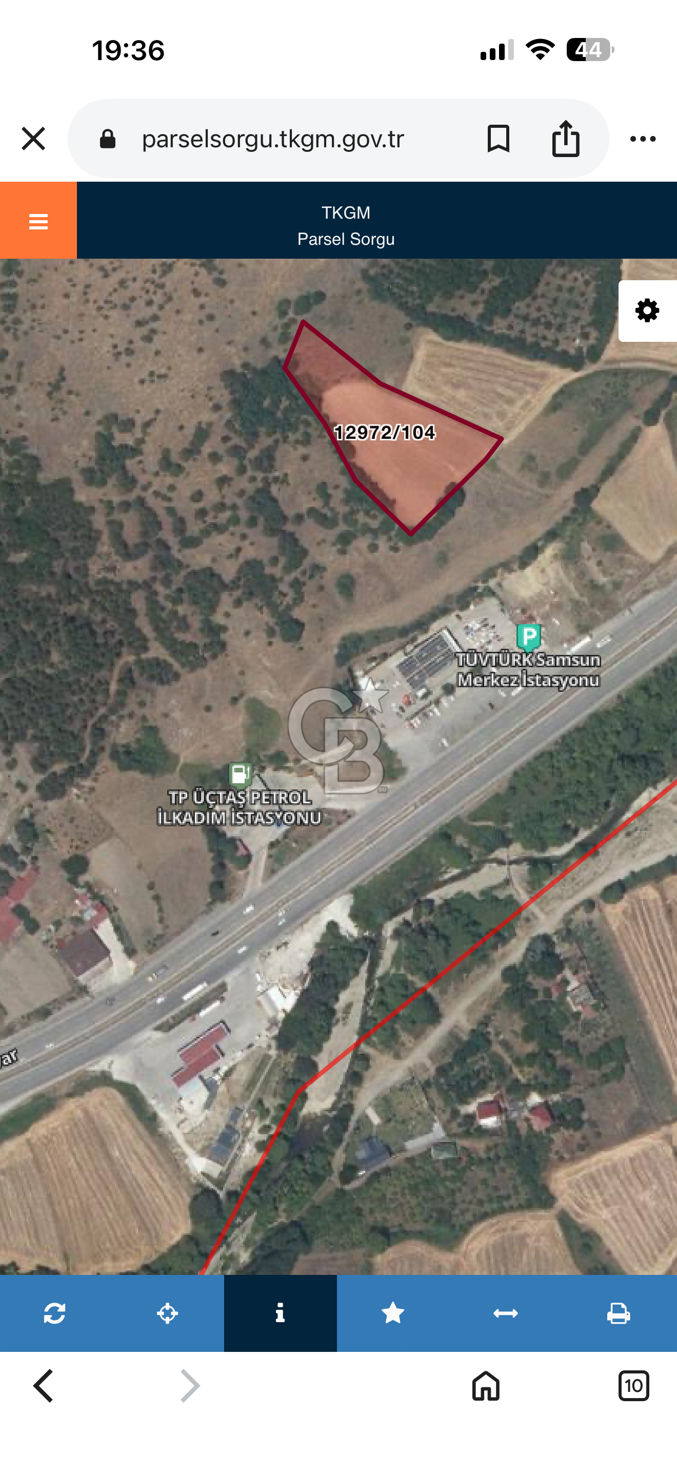 SAMSUN ANKARA KARAYOLUNDA ARAÇ MUAYENE İSTASYONU YANINDA SATILIK TARLA