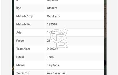 ATAKUM ÇAMLIYAZIDA SATILIK HİSSE 