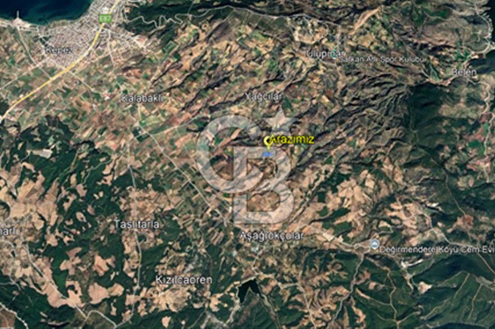 ÇANAKKALE MERKEZ AŞAĞIOKÇULAR'DA SATILIK 7650 M2 MÜSTAKİL ARAZİ