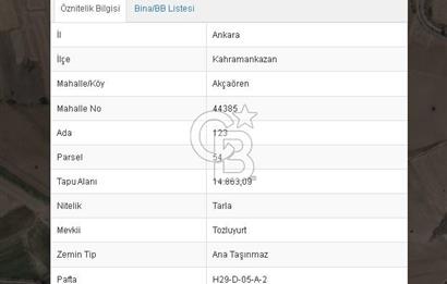 Kahramankazan Akçaörende Satılık Tarla Hissesi