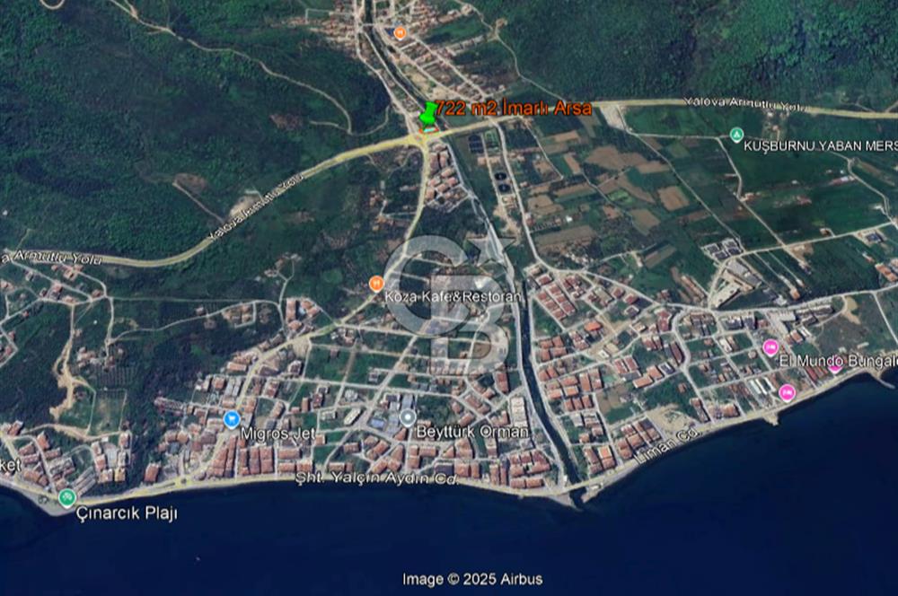 YALOVA ÇINARCIK TEŞVİKİYE KOCADADERE SATILIK İMARLI ARSA (723m2)