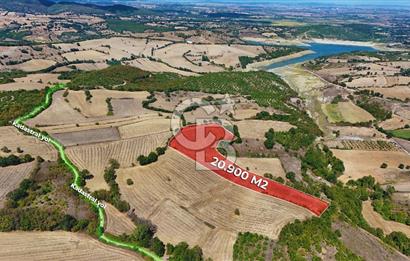 Çanakkale Biga Çeltik Köyünde 20.900 m2 Satılık Fırsat Tarla !