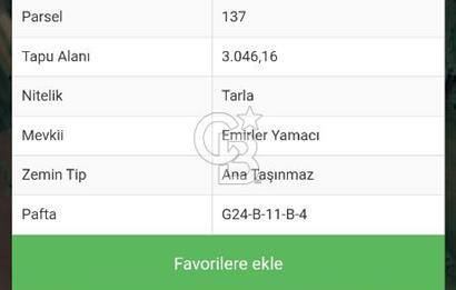 SAKARYA ADAPAZARI AŞIRLAR'DA SATILIK TARLA