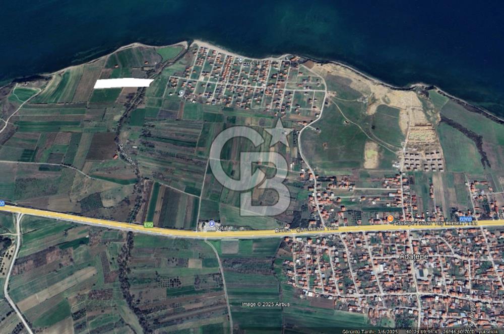Çanakkale Lapseki Çardak Bayramdere Mevkii'nde Yatırımlık Tarla Satılık!