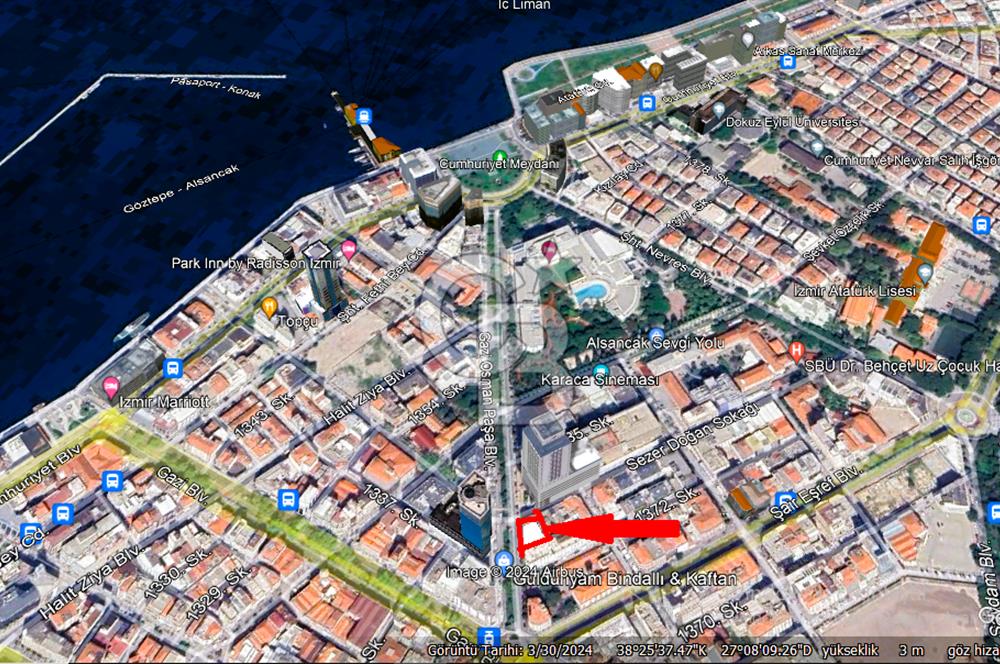 ALSANCAK MERKEZ'DE GAZİ BULVARI ÜZERİ SATILIK DÜKKAN....