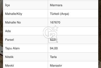 Avşa Adası Konut İmarlı Yatırımlık Satılık Arsa