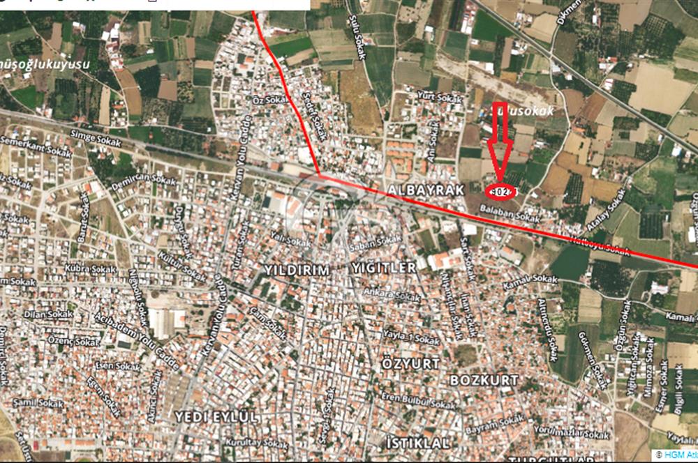 MANİSA TURGUTLU ALBAYRAK 2.Cİ MINTIKA 276 M2 ARSA SATILIK