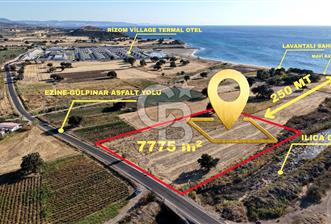 ÇANAKKALE EZİNE AKÇAKEÇİLİDE 7775 m² TURİZM İMARLI SATILIK ARAZİ