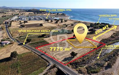 ÇANAKKALE EZİNE AKÇAKEÇİLİDE 7775 m² TURİZM İMARLI SATILIK ARAZİ