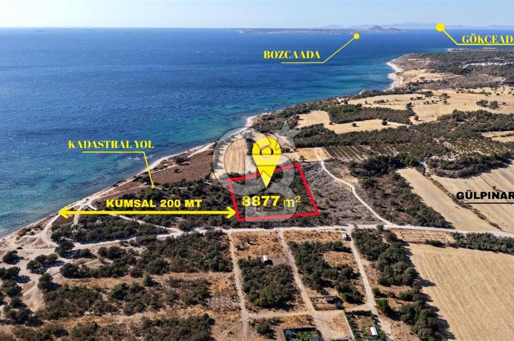 ÇANAKKALE EZİNE AKÇAKEÇİLİDE 8877 m² TURİZM İMARLI SATILIK ARAZİ