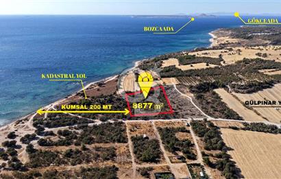 ÇANAKKALE EZİNE AKÇAKEÇİLİDE 8877 m² TURİZM İMARLI SATILIK ARAZİ