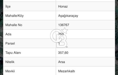Honaz Aşağıkaraçayda Satılık Arsa