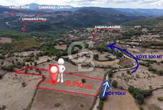 ÇANAKKALE KARACALAR KÖYÜ 9.710 m² SATILIK TARLA MÜSTAKİL TAPULU