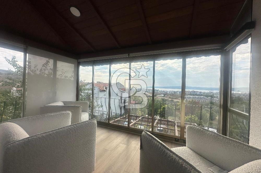 ÇANAKKALE MERKEZ PANAROMA SİTESİ YENİLENMİŞ LÜKS SATILIK VİLLA