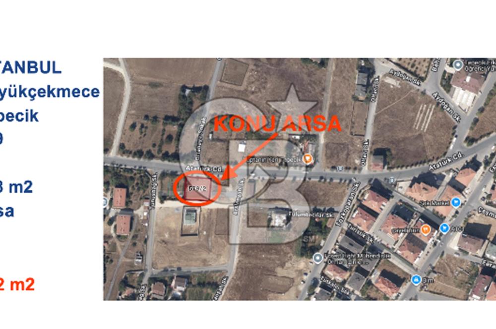 İstanbul, Büyükçekmece, Tepecik, Hürriyet Mah. Konut İmarlı Satılık Arsa, net temiz parsel,  E (KAKS): 0,20 