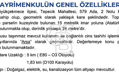 İstanbul, Büyükçekmece, Tepecik, Hürriyet Mah. Konut İmarlı Satılık Arsa, net temiz parsel,  E (KAKS): 0,20 