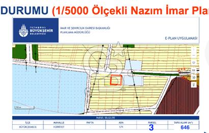 İstanbul, Büyükçekmece, Tepecik, Hürriyet Mah. Konut İmarlı Satılık Arsa, net temiz parsel,  E (KAKS): 0,20 