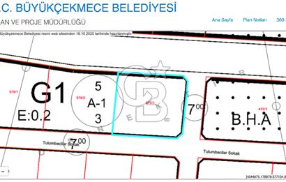 İstanbul, Büyükçekmece, Tepecik, Hürriyet Mah. Konut İmarlı Satılık Arsa, net temiz parsel,  E (KAKS): 0,20 