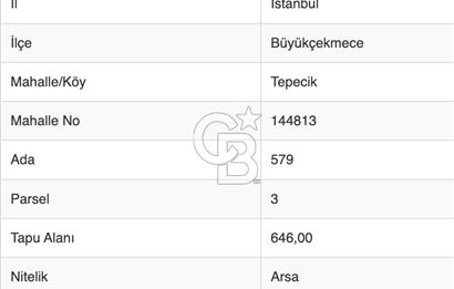 İstanbul, Büyükçekmece, Tepecik, Hürriyet Mah. Konut İmarlı Satılık Arsa, net temiz parsel,  E (KAKS): 0,20 