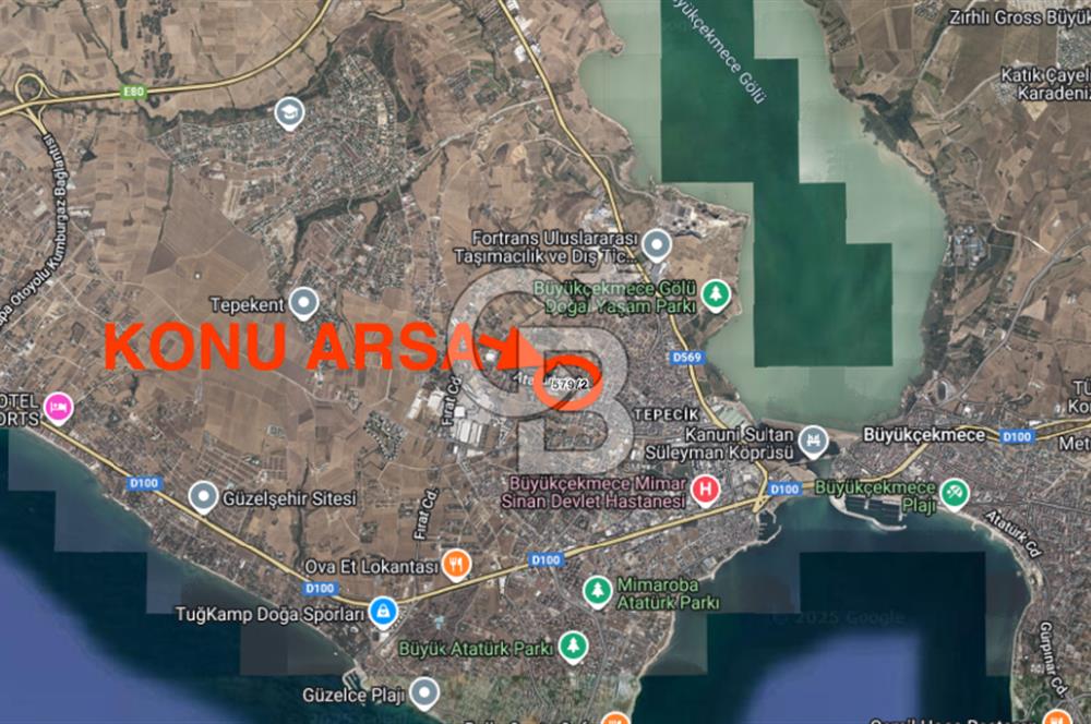 İstanbul, Büyükçekmece, Tepecik, Hürriyet Mah. Konut İmarlı Satılık Arsa, net temiz parsel,  E (KAKS): 0,20 