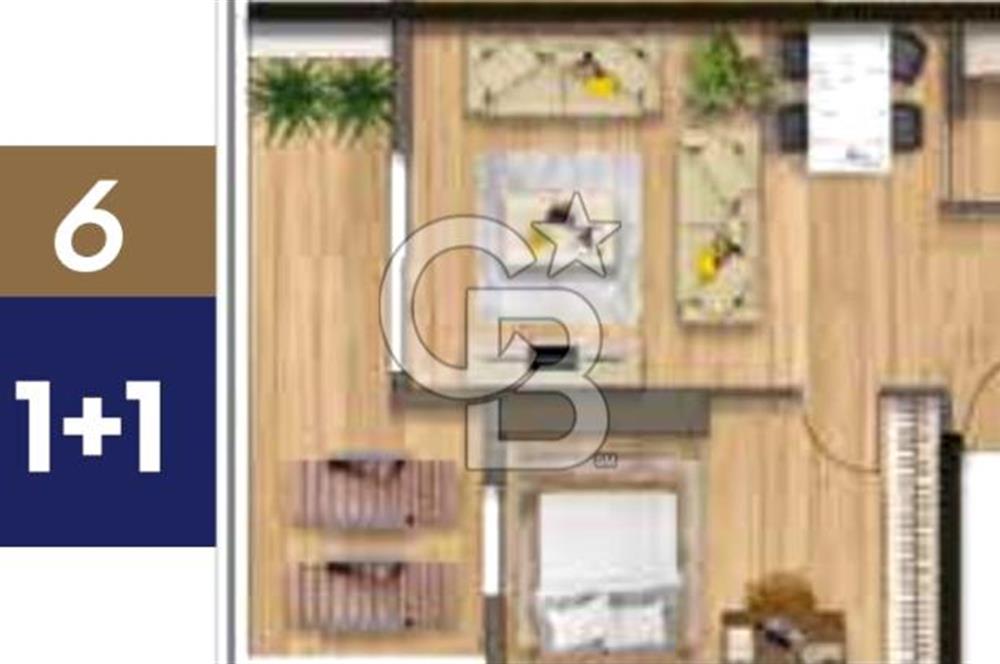 MEGAPOL İZMİR TOWER THREE REZİDANS KULE'DE SATILIK 1+1 DAİRE