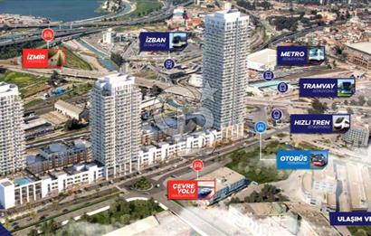 MEGAPOL İZMİR TOWER THREE REZİDANS KULE'DE SATILIK 1+1 DAİRE