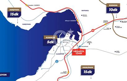 MEGAPOL İZMİR TOWER THREE REZİDANS KULE'DE SATILIK 1+1 DAİRE