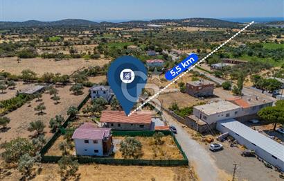 ÇNAKKALE EZİNE DE SATILIKMÜSTAKİL 574 M2 ARSA İÇİNDE TAŞ EV