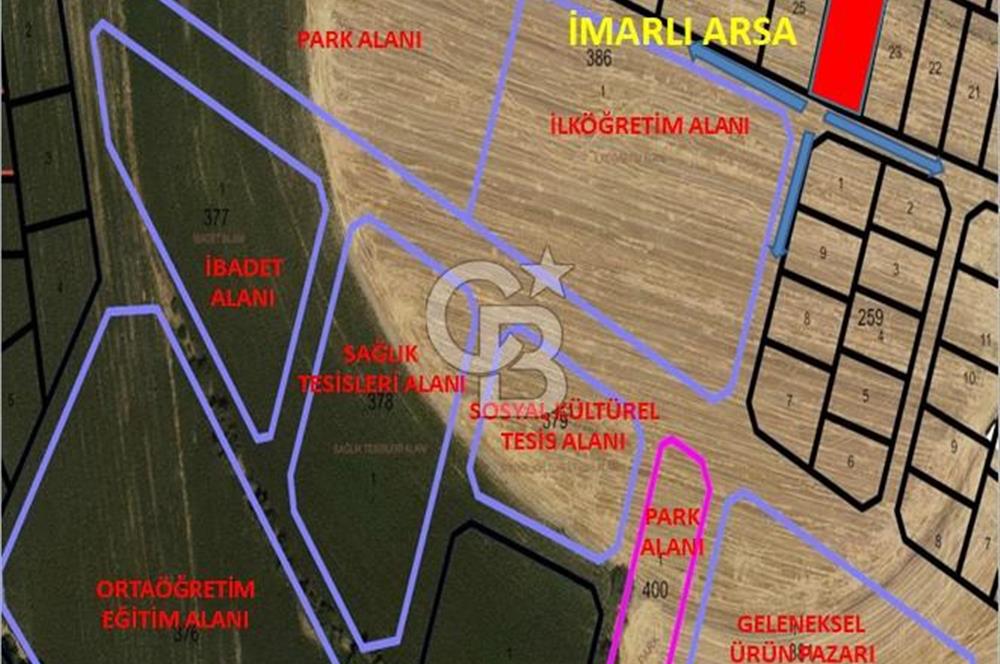 CB'DEN HACIMUSTAFA'DA TEK TAPU (712m2) SATILIK KONUT İMARLI ARSA
