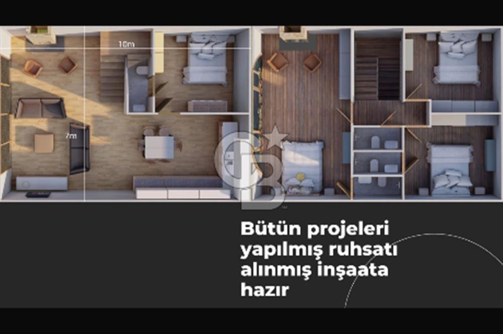 YATIRIMA uygun RUHSATLI ARSA HAZIRDA 2 ADET OBA EVİ VE CEVİZ AĞAÇLARI