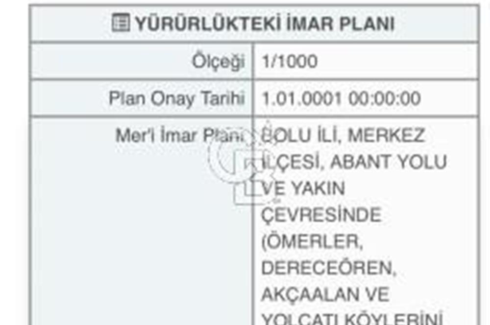 BOLU YOLÇATI KÖYÜNDE ASVALTA SIFIR EMSALSİZ ARAZİ