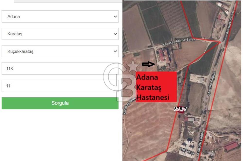 KARATAŞ HASTANEYE YAKIN KONUM 935M2 MÜSTAKİL TAPULU SATILIKARAZİ