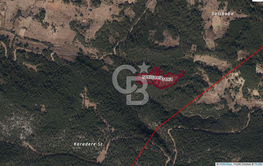 Muğla Menteşe sarnıç Toylan mevkii satılık Tarla 2058,65m2